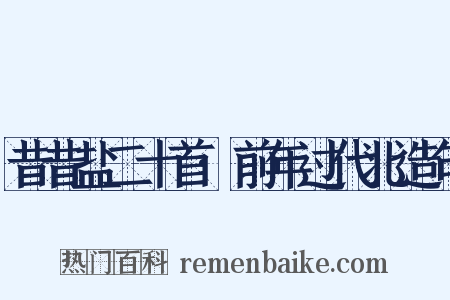 昔昔盐二十首·前年过代北造句是什么意思的图片
